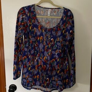 Unique Feather Pattern Lularoe Longsleeve Shirt